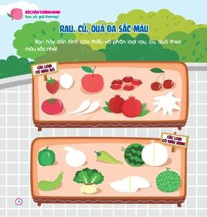 hoàn thiện kỹ năng 3-7 tuổi - bóc dán hình thông minh - rau, củ, quả yummy! - Ảnh 6