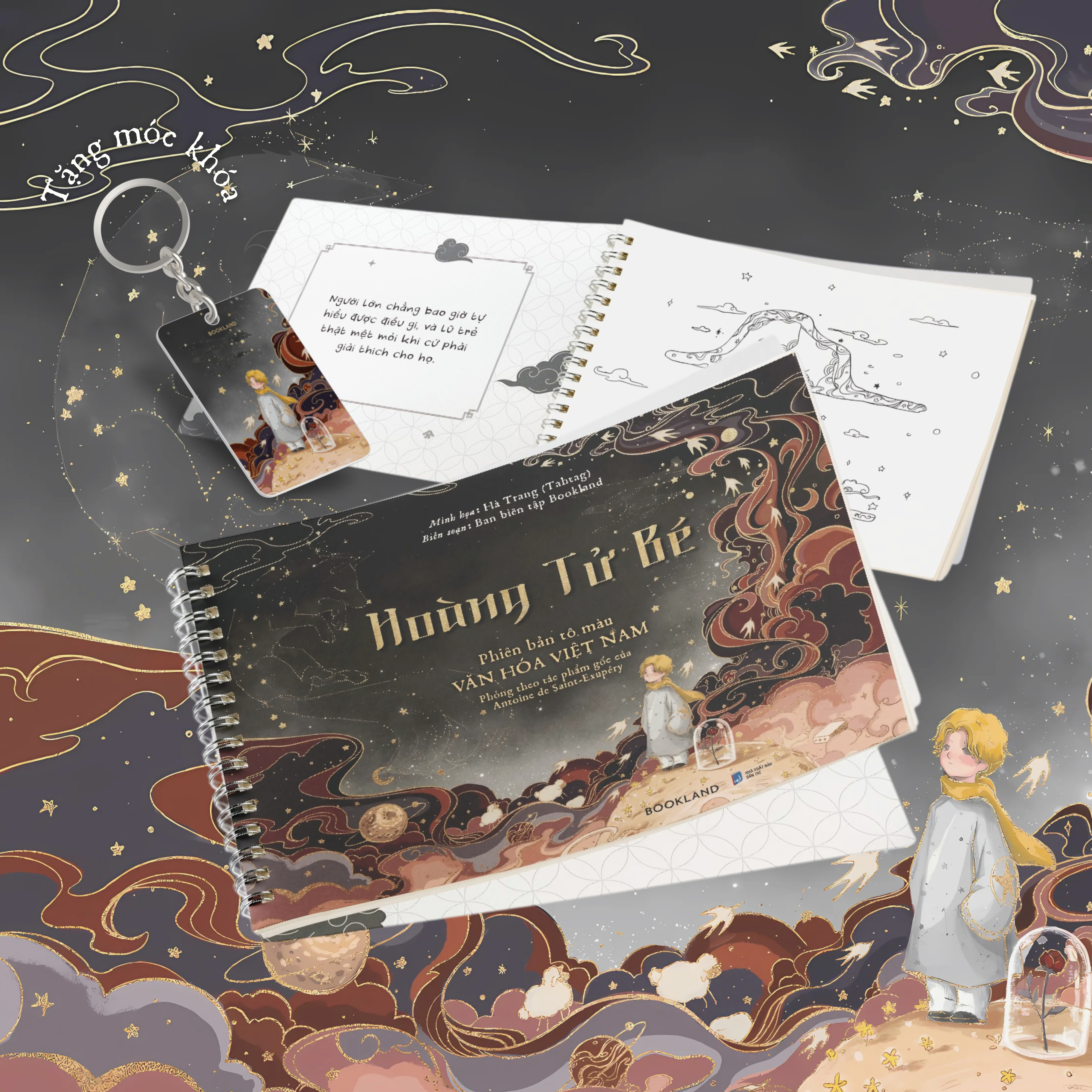 Hoàng Tử Bé - Phiên Bản Tô Màu Văn Hóa Việt Nam - Bản Đặc Biệt - Tặng Kèm Móc Khóa Hoàng Tử Bé - Ảnh 2