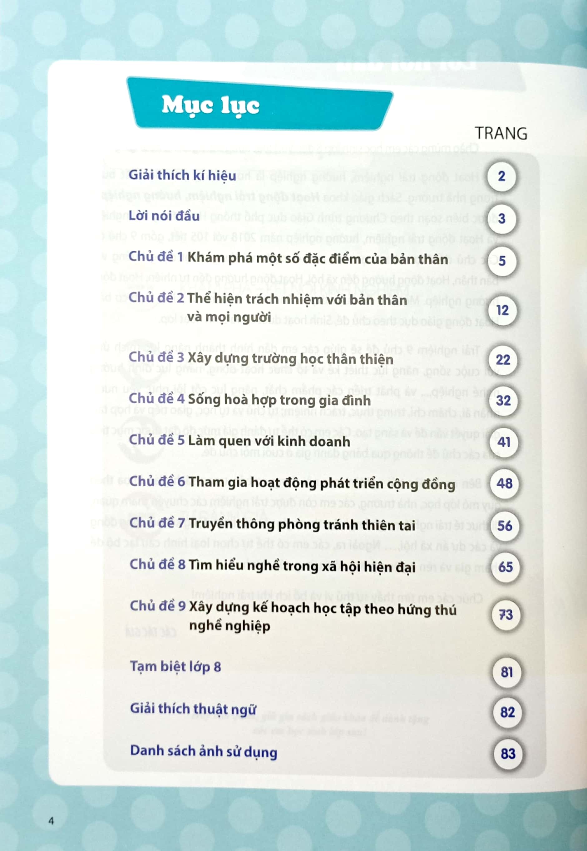 hoạt động trải nghiệm, hướng nghiệp 8 - bản 1 (chân trời sáng tạo) (chuẩn) - Ảnh 3