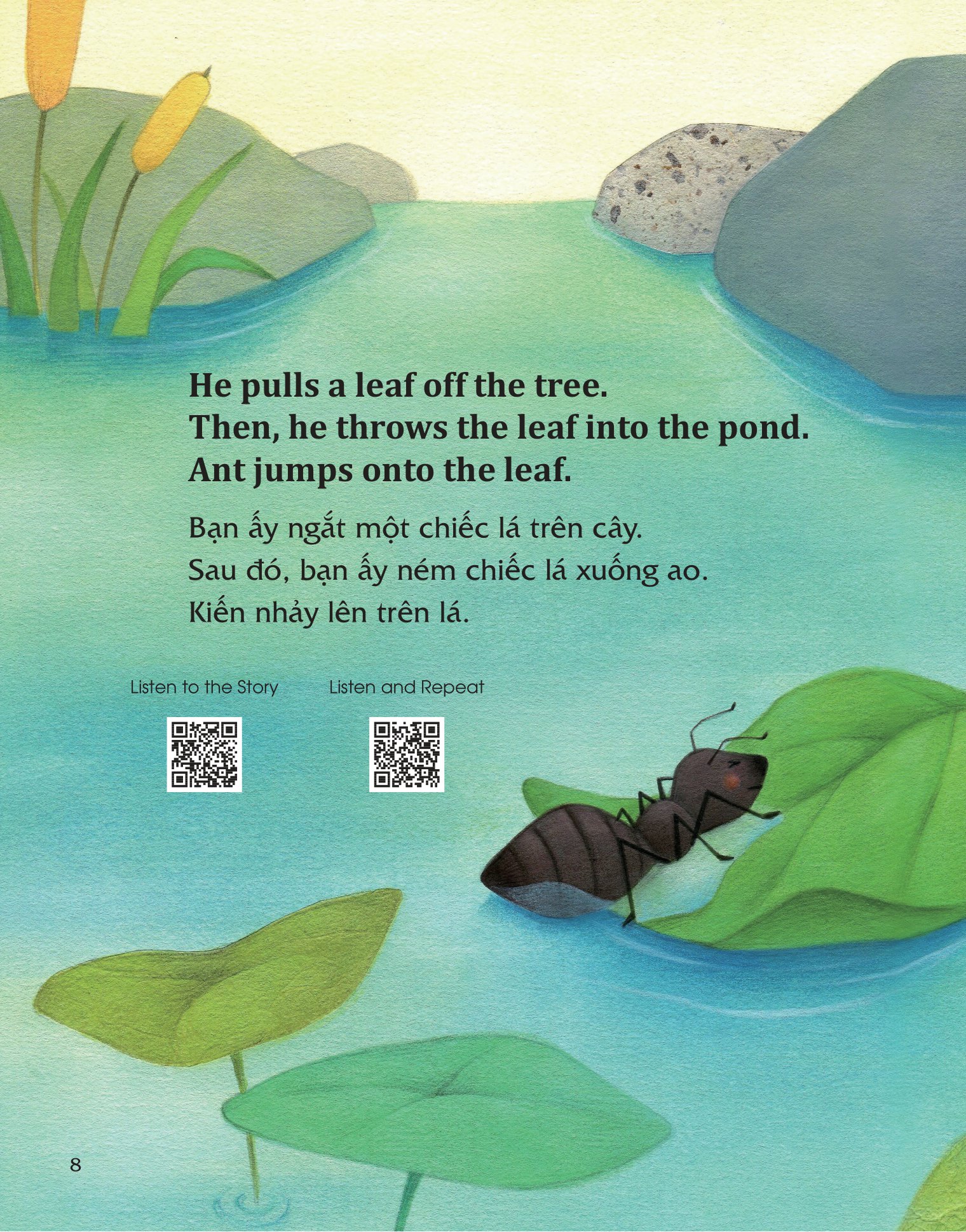 học tiếng anh cùng truyện ngụ ngôn aesop - kiến và bồ câu - the ant and the dove - Ảnh 9