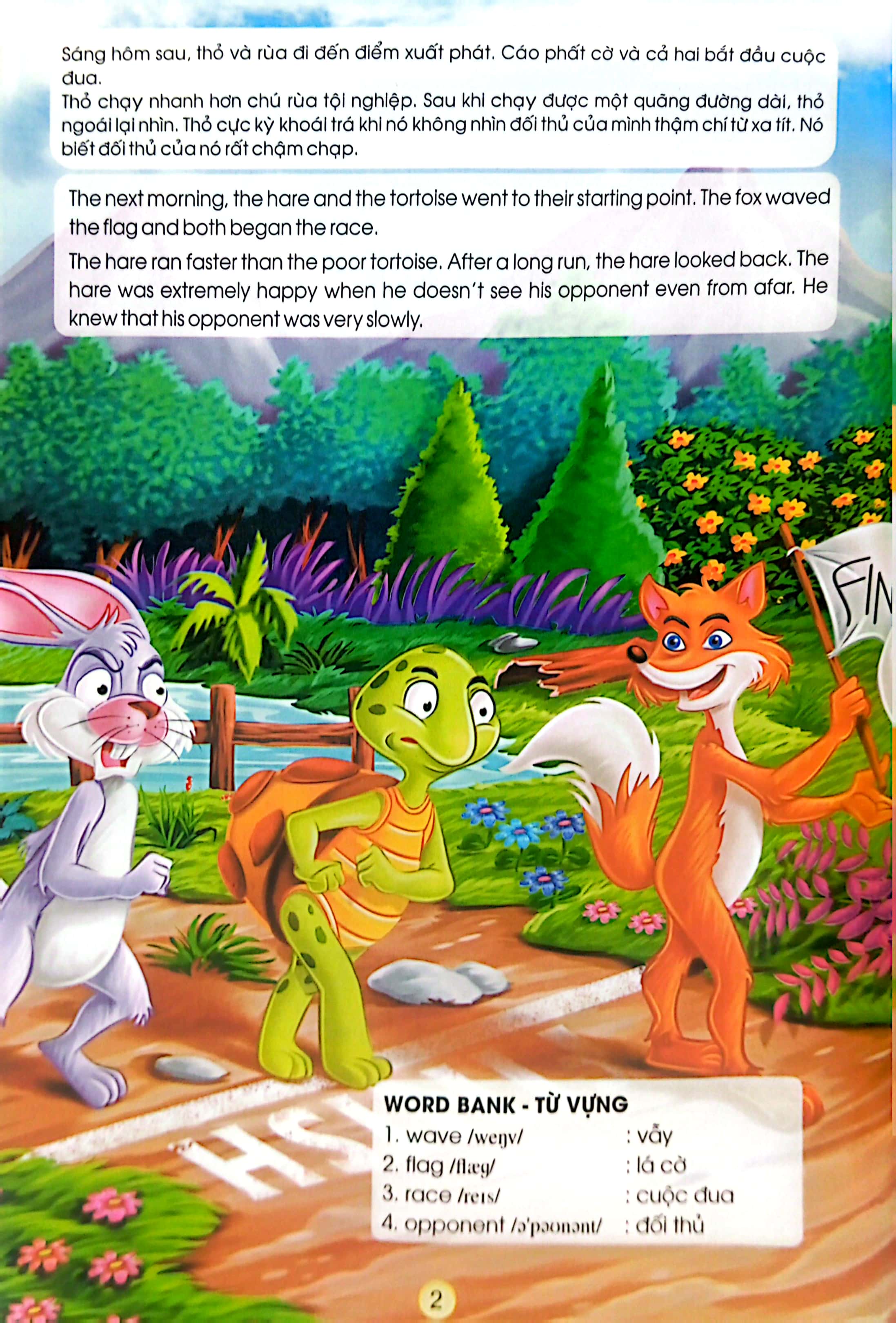 học tiếng anh song ngữ qua truyện ngụ ngôn - thỏ và rùa - Ảnh 4
