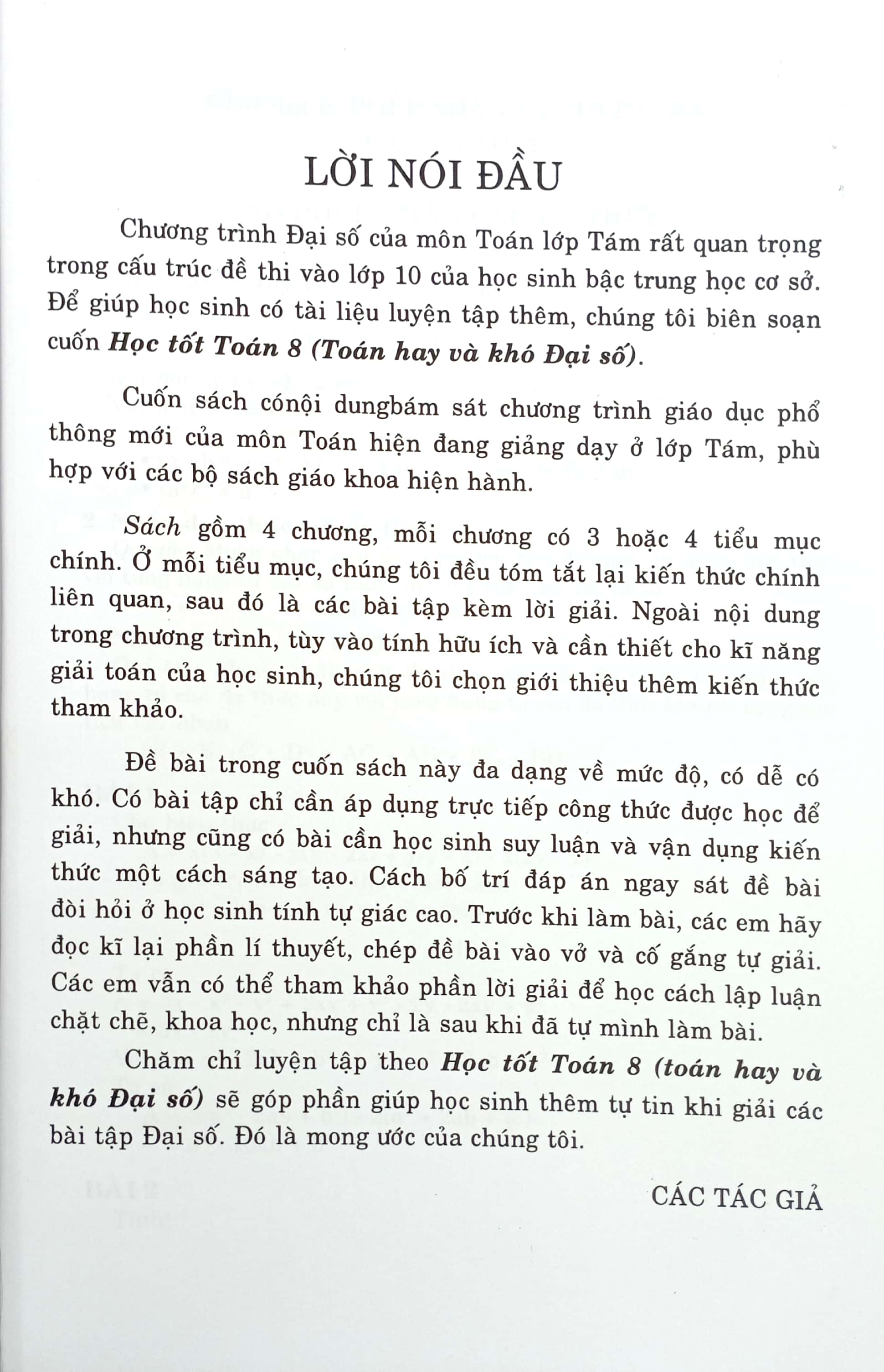 học tốt toán 8 - toán hay và khó đại số (theo chương trình giáo dục phổ thông mới) - Ảnh 4