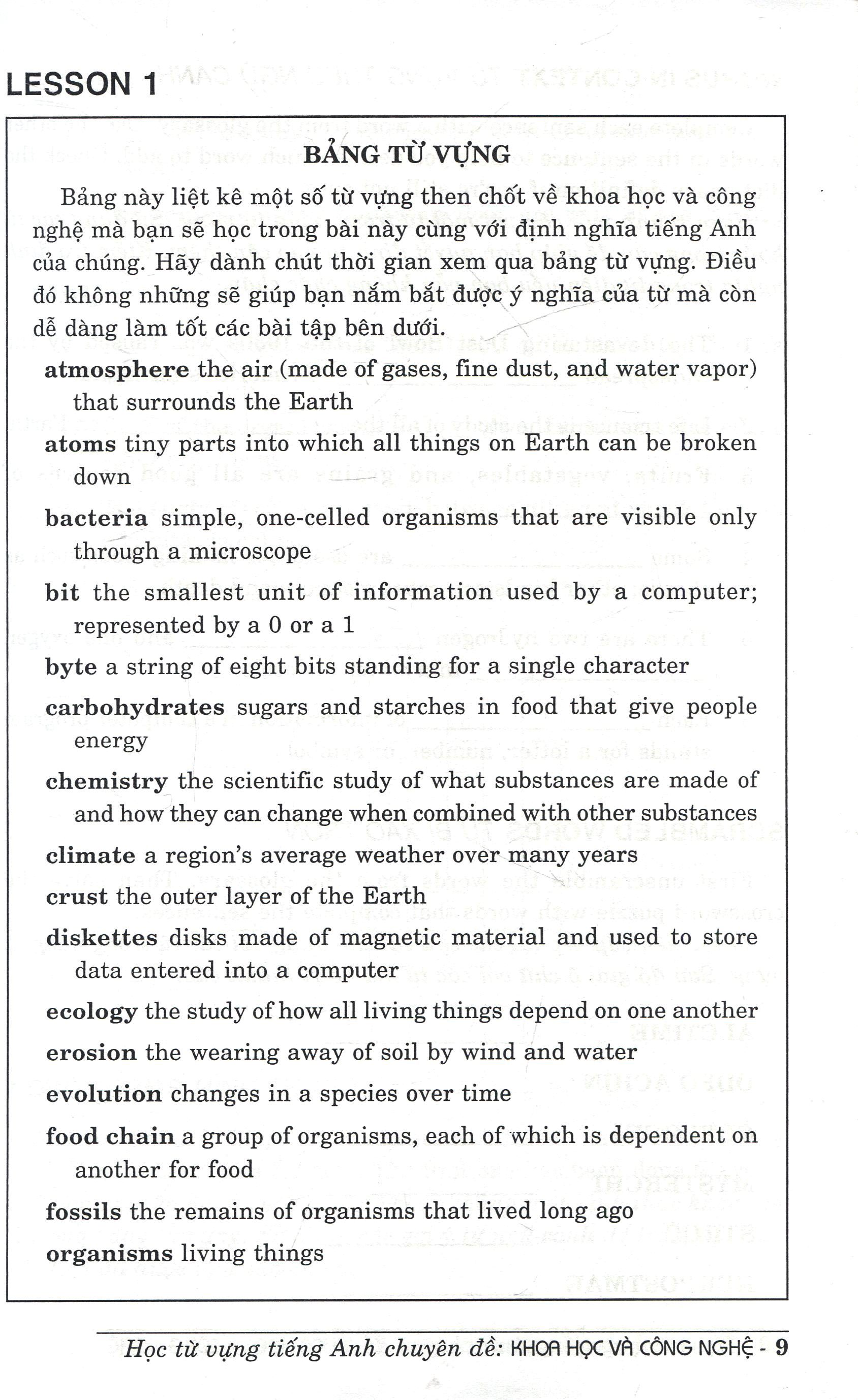 học từ vựng tiếng anh chuyên đề khoa học và công nghệ - Ảnh 6