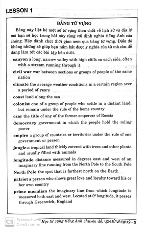 học từ vựng tiềng anh - lịch sử và địa lý - Ảnh 6