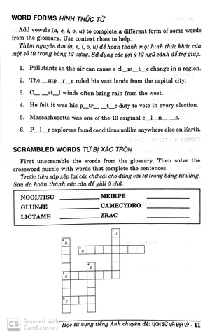 học từ vựng tiềng anh - lịch sử và địa lý - Ảnh 8