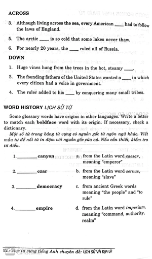 học từ vựng tiềng anh - lịch sử và địa lý - Ảnh 9