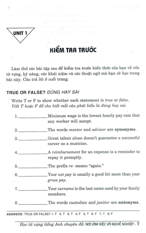 học từ vựng tiềng anh - nơi làm việc và nghề nghiệp - Ảnh 4