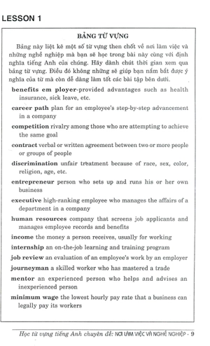 học từ vựng tiềng anh - nơi làm việc và nghề nghiệp - Ảnh 6