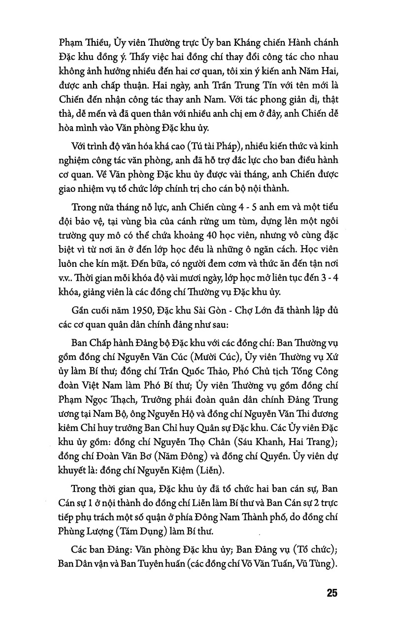 hồi ký căn cứ kháng chiến khu sài gòn - chợ lớn - gia định (1945-1975) - tập 2 - Ảnh 11