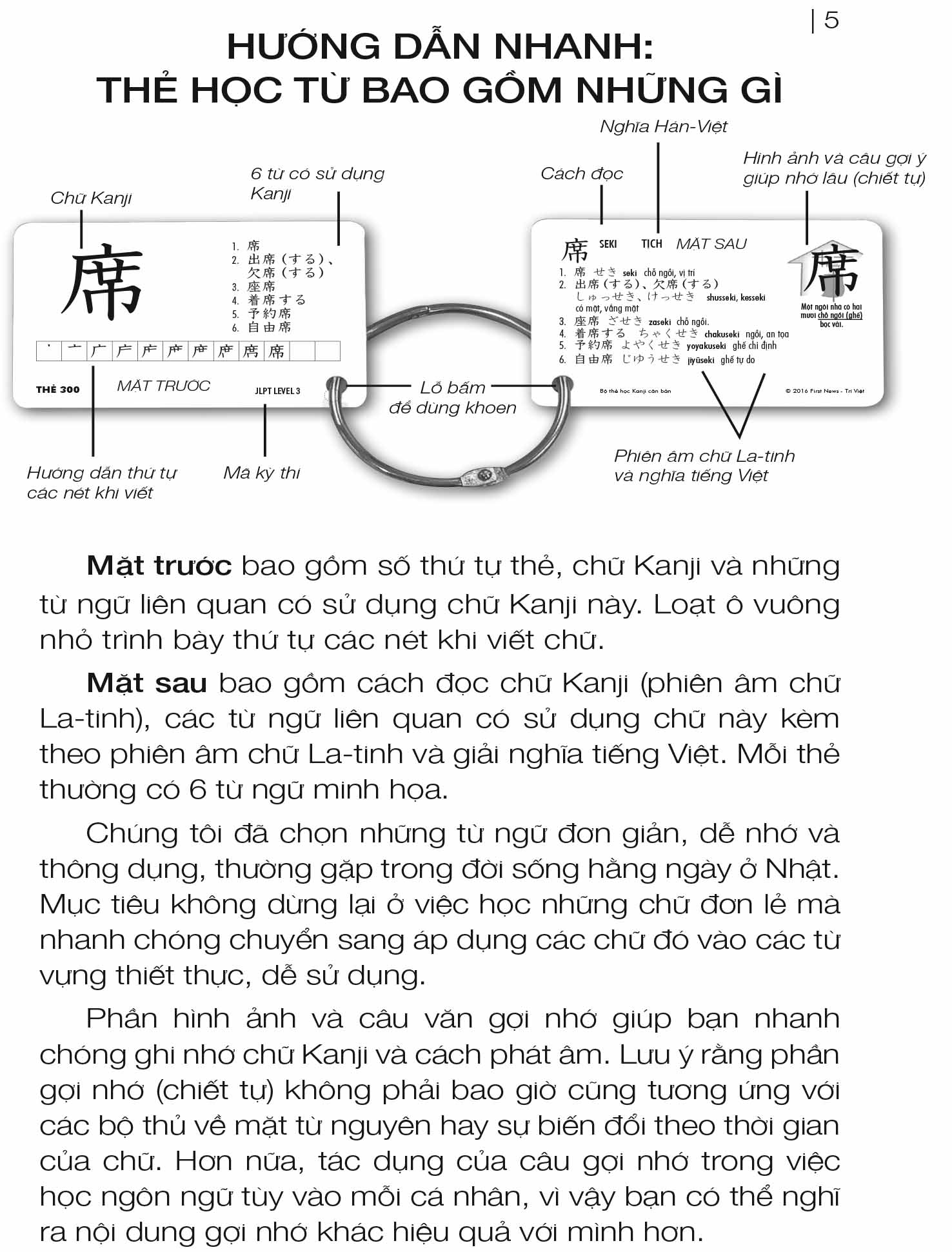 hộp flash cards - kanji 2 (200 thẻ +1cd) - Ảnh 4