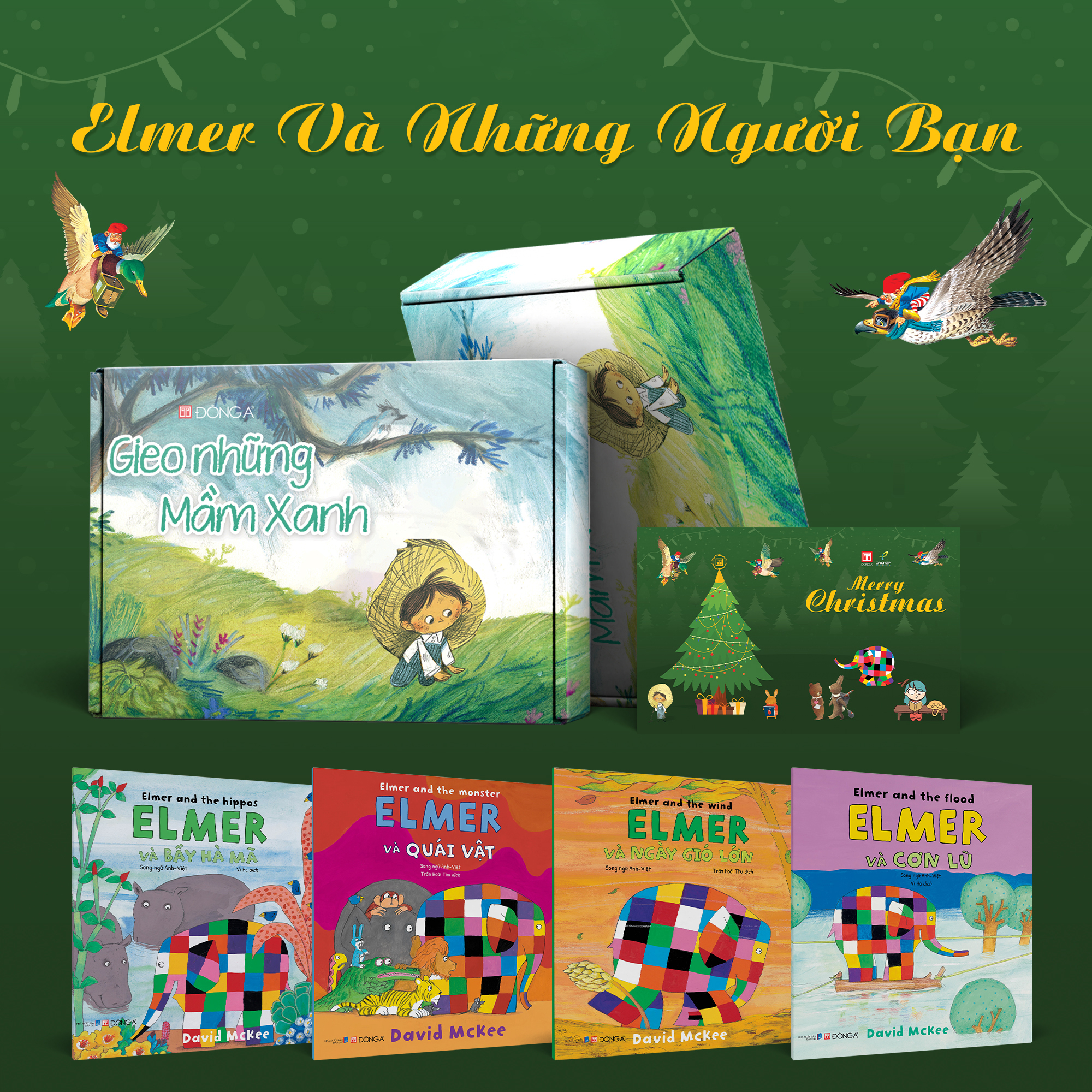 hộp quà giáng sinh cho bé phát triển toàn diện về tư duy và tính cách - elmer và những người bạn - Ảnh 2