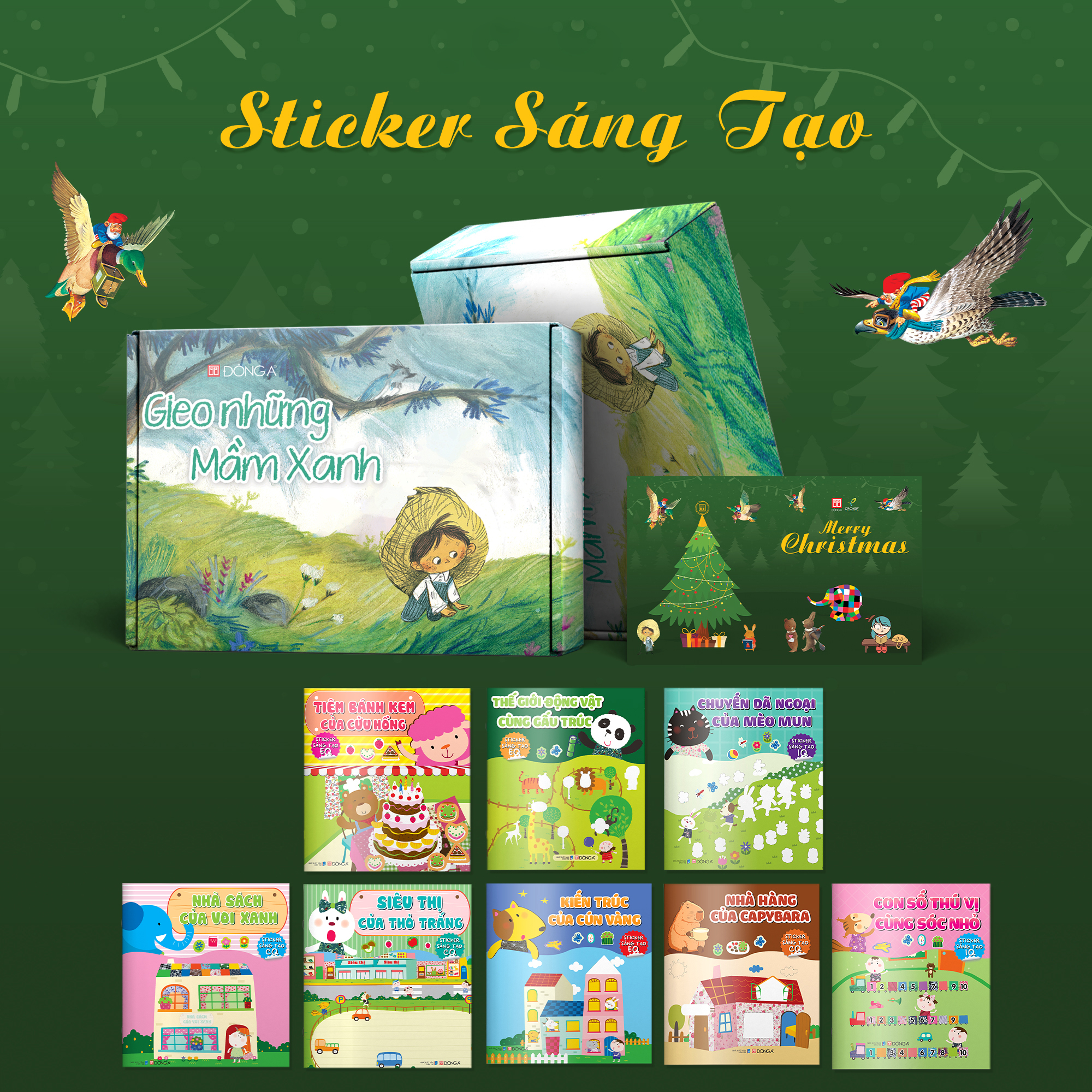 hộp quà giáng sinh cho bé phát triển toàn diện về tư duy và tính cách - sticker sáng tạo - Ảnh 2