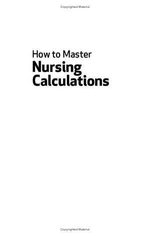 how to master nursing calculations: improve your maths and make sense of drug dosage charts - Ảnh 3