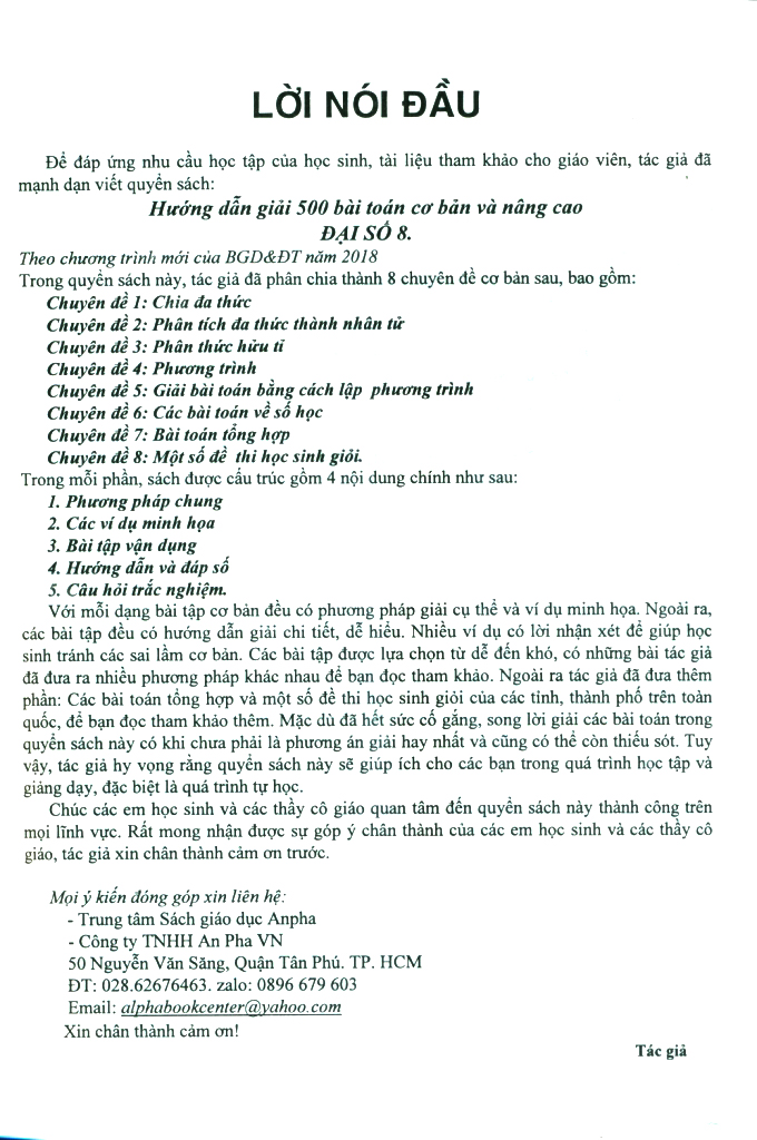 hướng dẫn giải 500 bài toán cơ bản và nâng cao đại số 8 - Ảnh 3