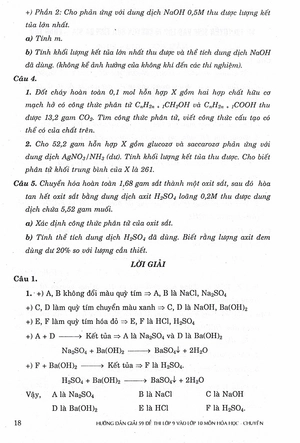 hướng dẫn giải 59 đề thi lớp 9 vào lớp 10 môn hóa học các trường chuyên - lớp chuyên bắc - trung - nam - Ảnh 15