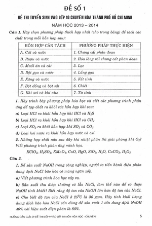 hướng dẫn giải 59 đề thi lớp 9 vào lớp 10 môn hóa học các trường chuyên - lớp chuyên bắc - trung - nam - Ảnh 2