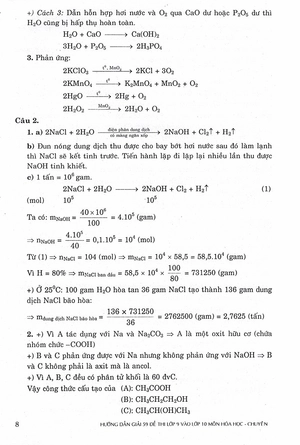 hướng dẫn giải 59 đề thi lớp 9 vào lớp 10 môn hóa học các trường chuyên - lớp chuyên bắc - trung - nam - Ảnh 5