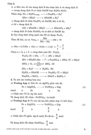 hướng dẫn giải 59 đề thi lớp 9 vào lớp 10 môn hóa học các trường chuyên - lớp chuyên bắc - trung - nam - Ảnh 6