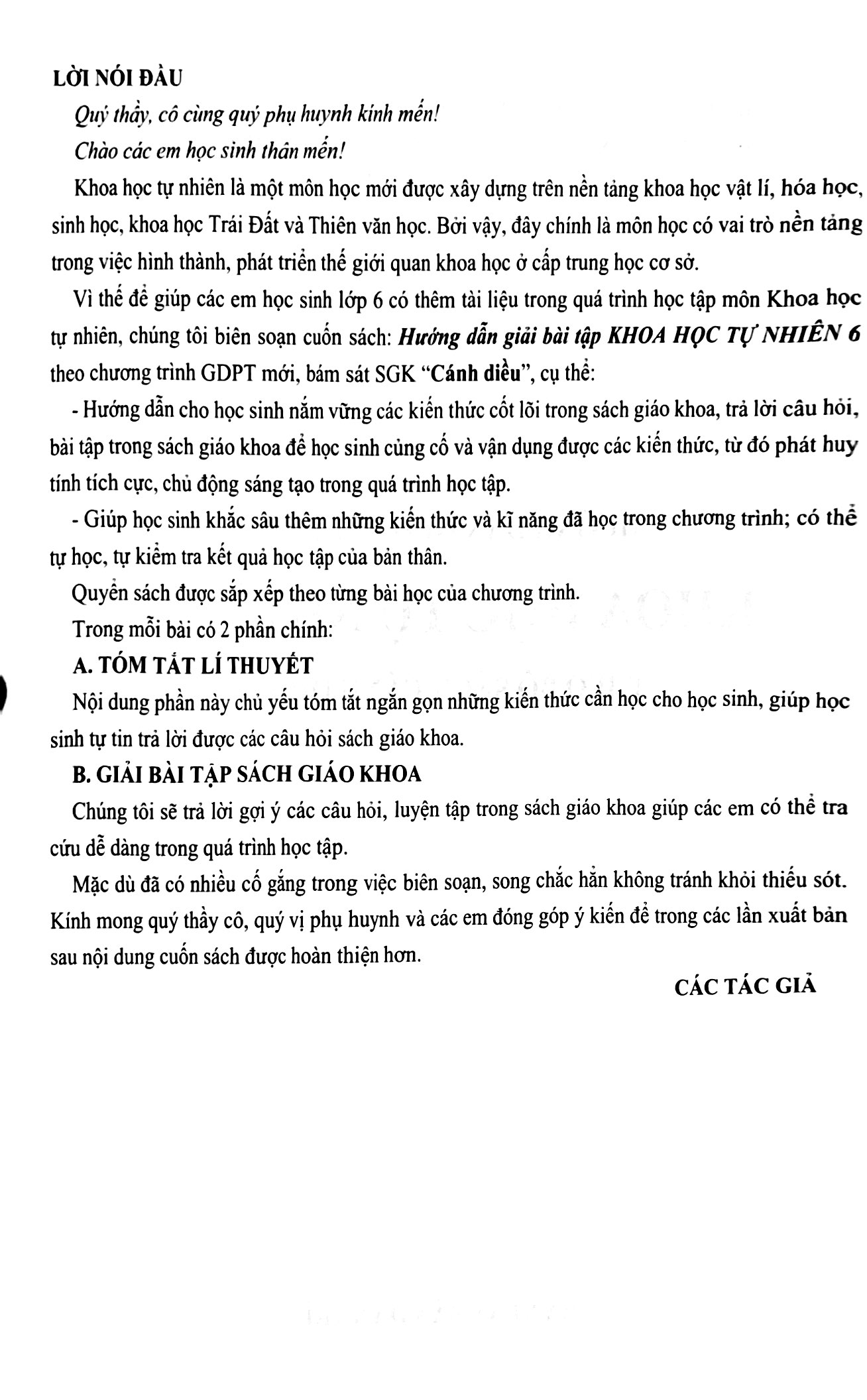 hướng dẫn giải bài tập khoa học tự nhiên 6 (theo bộ sách cánh diều) - Ảnh 4