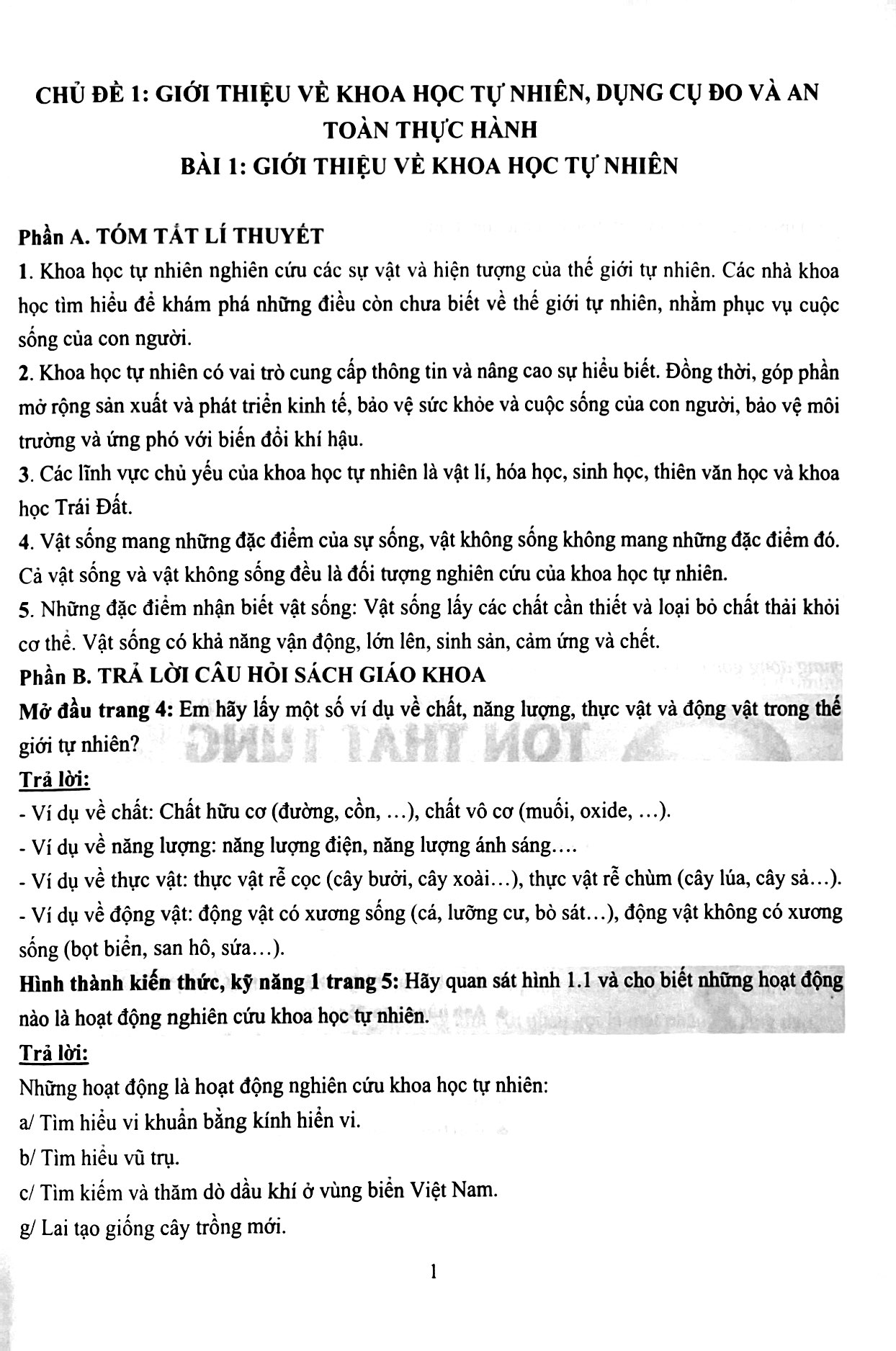 hướng dẫn giải bài tập khoa học tự nhiên 6 (theo bộ sách cánh diều) - Ảnh 5
