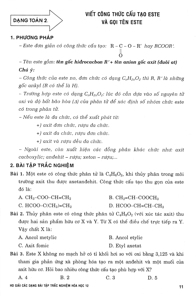 hướng dẫn giải các dạng bài tập trắc nghiệm hoá học 12 - Ảnh 9
