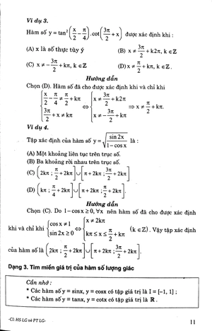 hướng dẫn giải các dạng bài tập trắc nghiệm - tự luận đại số và giải tích 11 - Ảnh 8