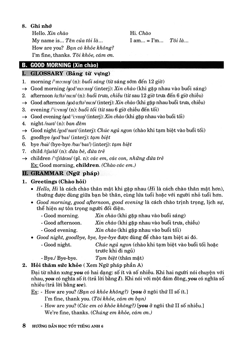 Hướng Dẫn Học Tốt Tiếng Anh 6 (Tái Bản 2018) - Ảnh 8