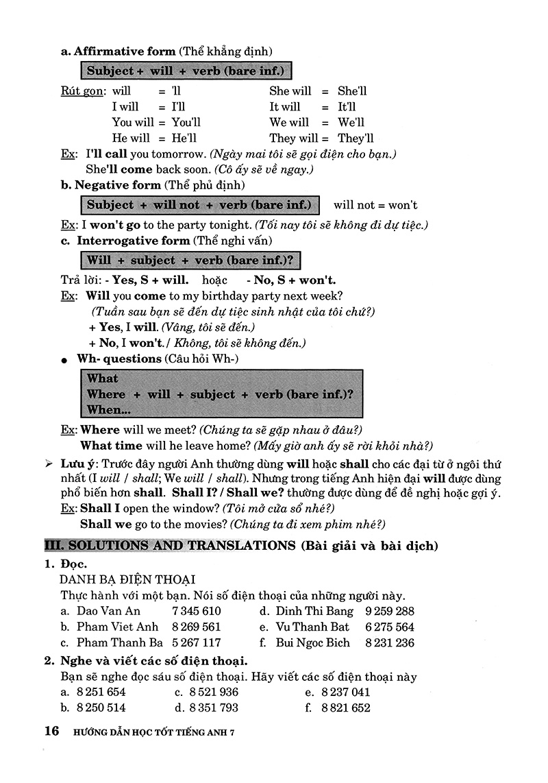hướng dẫn học tốt tiếng anh 7 - Ảnh 13