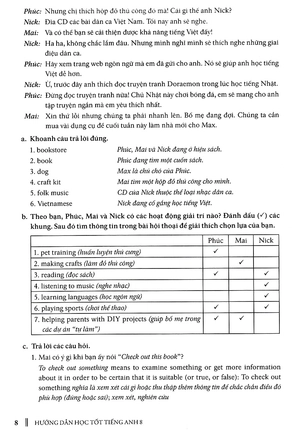 hướng dẫn học tốt tiếng anh lớp 8 - theo chương trình mới của bộ gd và đào tạo (tái bản 2018) - Ảnh 7