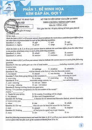 hướng dẫn luyện thi vào 10 - môn tiếng anh - Ảnh 4