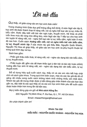 hướng dẫn nói và viết văn biểu cảm – tự sự – thuyết minh lớp 7 (tái bản 2024) - Ảnh 6