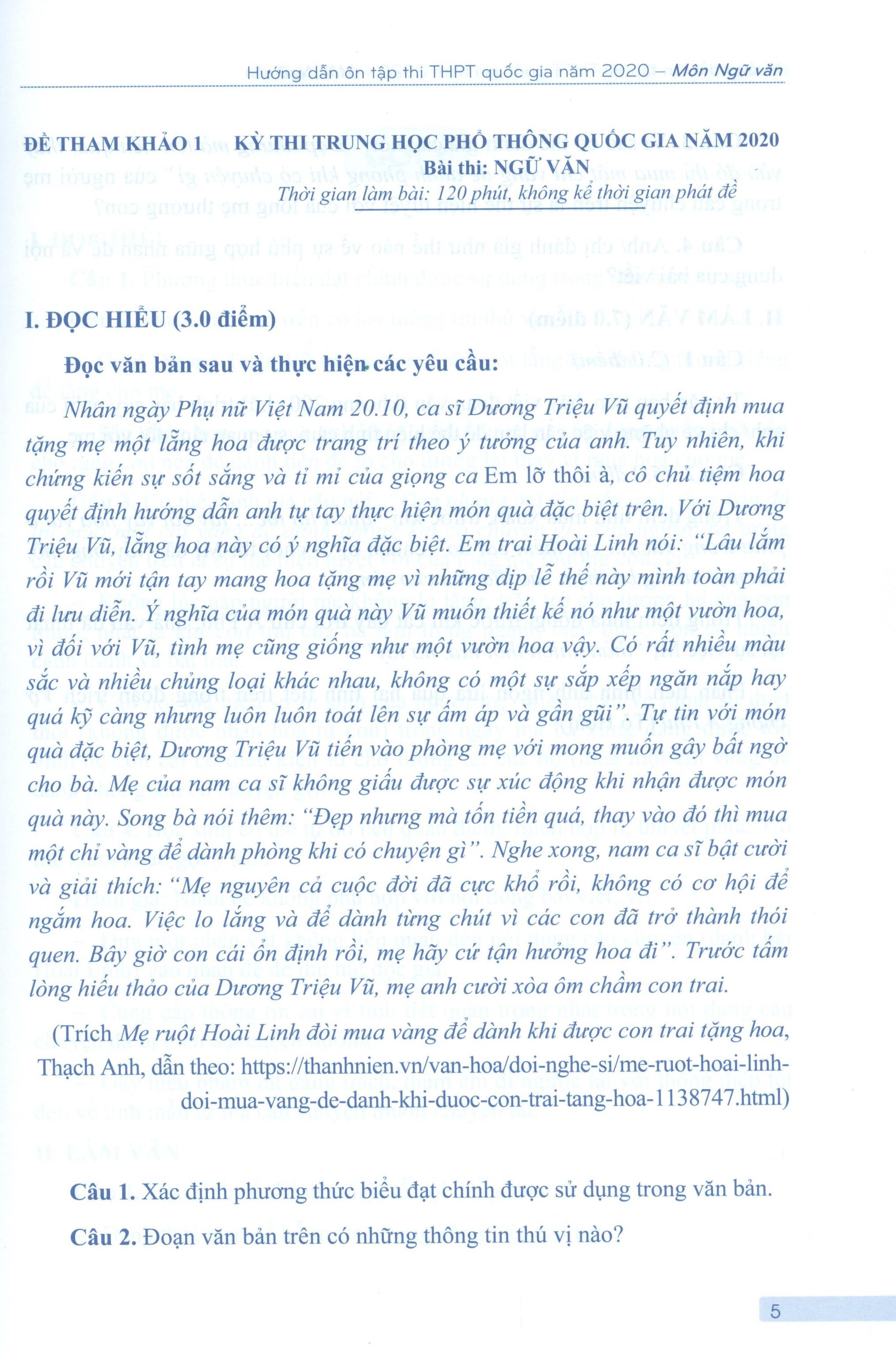 hướng dẫn ôn tập thi thpt quốc gia năm 2020 môn ngữ văn - Ảnh 5