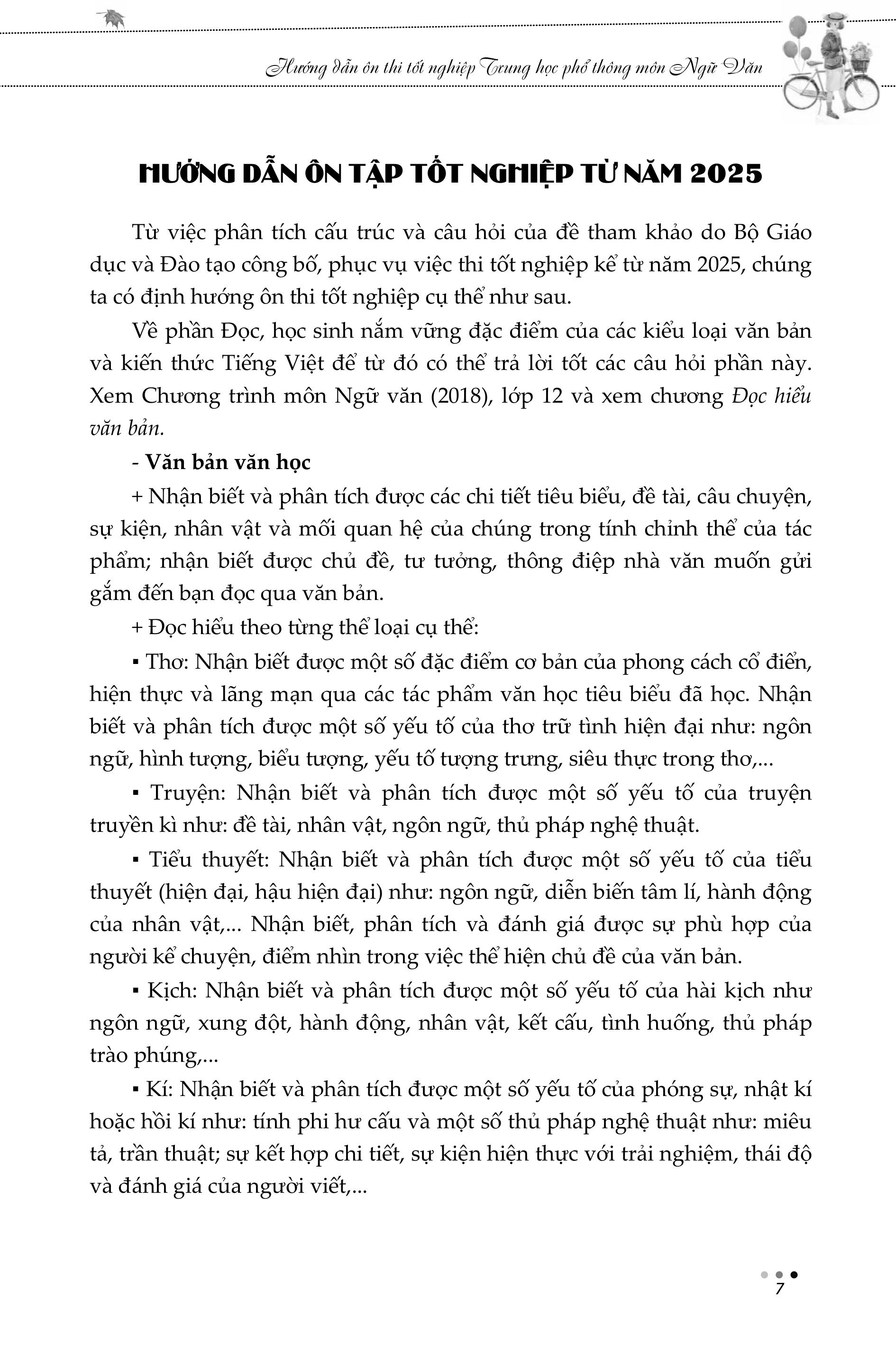 hướng dẫn ôn thi tốt nghiệp trung học phổ thông - môn ngữ văn - Ảnh 10