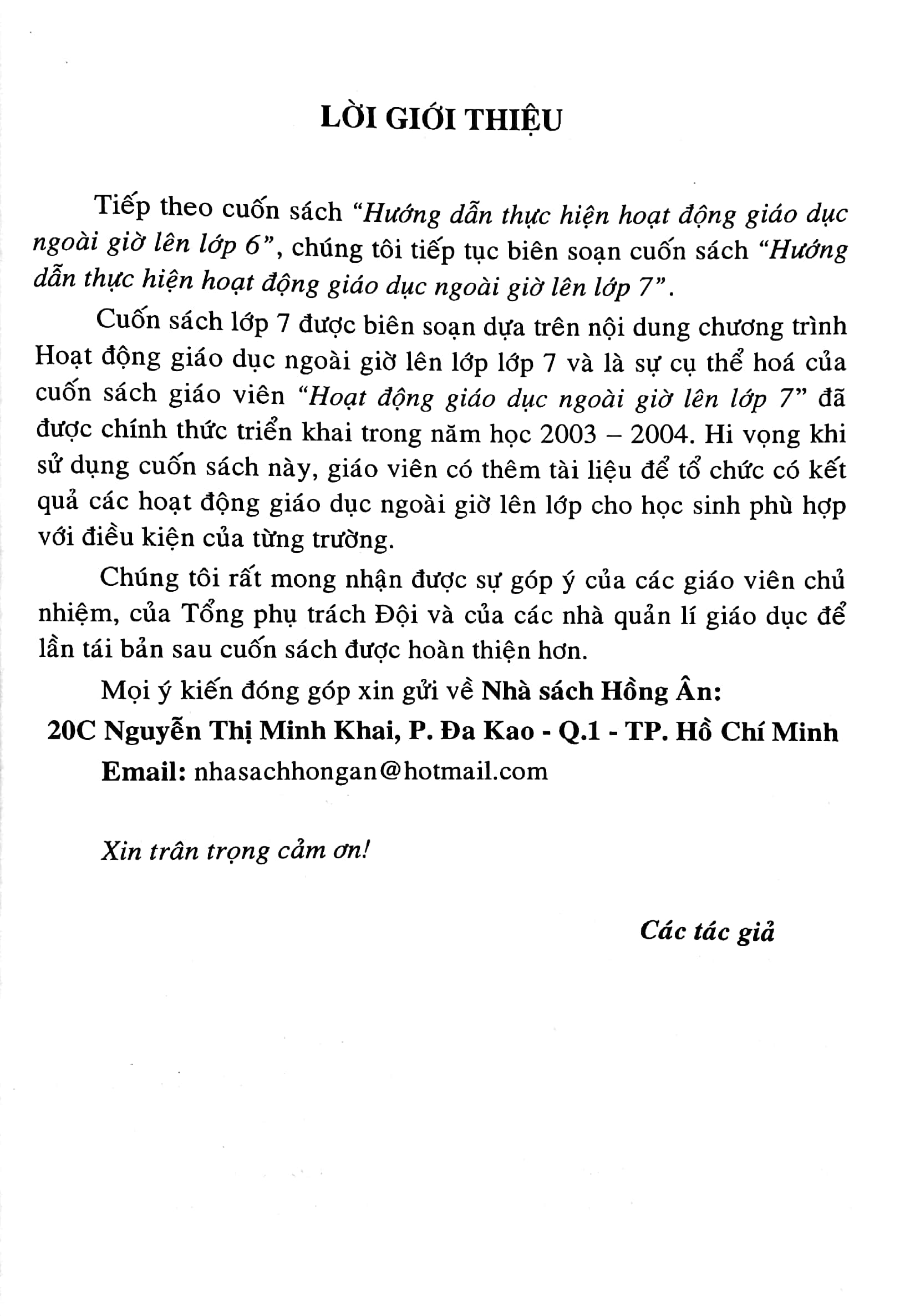 hướng dẫn thực hiện hoạt động giáo dục ngoài giờ lên lớp 7 (dùng chung cho các bộ sgk hiện hành) - Ảnh 4