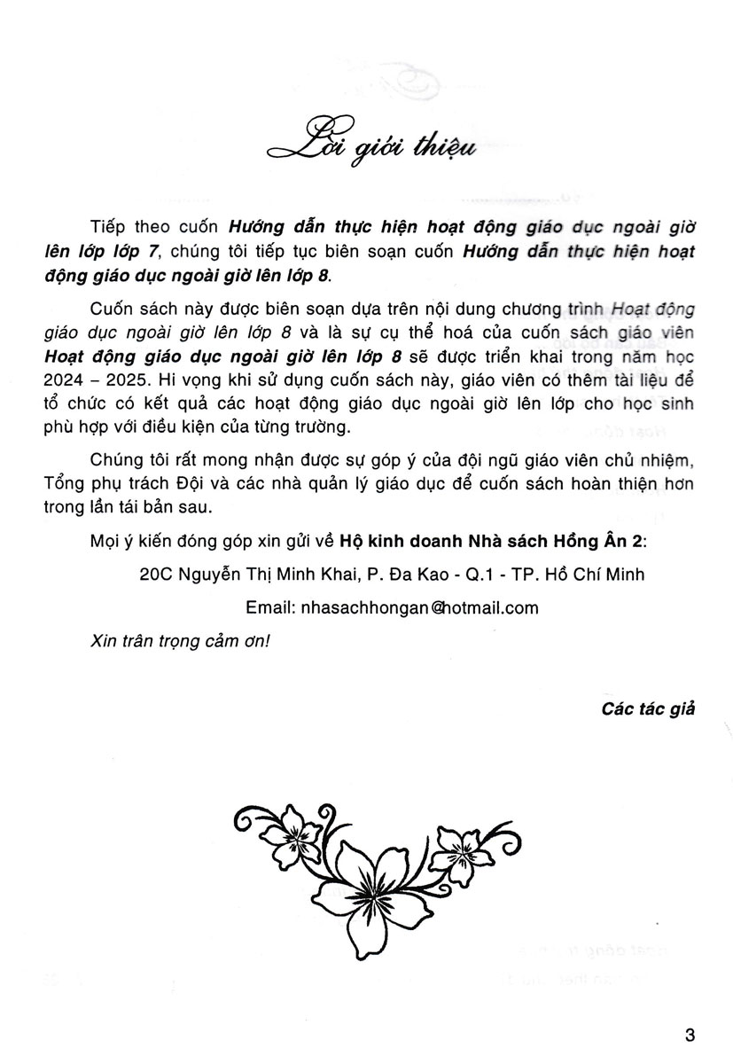 hướng dẫn thực hiện hoạt động giáo dục ngoài giờ lên lớp - lớp 8 (dùng chung cho các bộ sgk hiện hành) - Ảnh 3