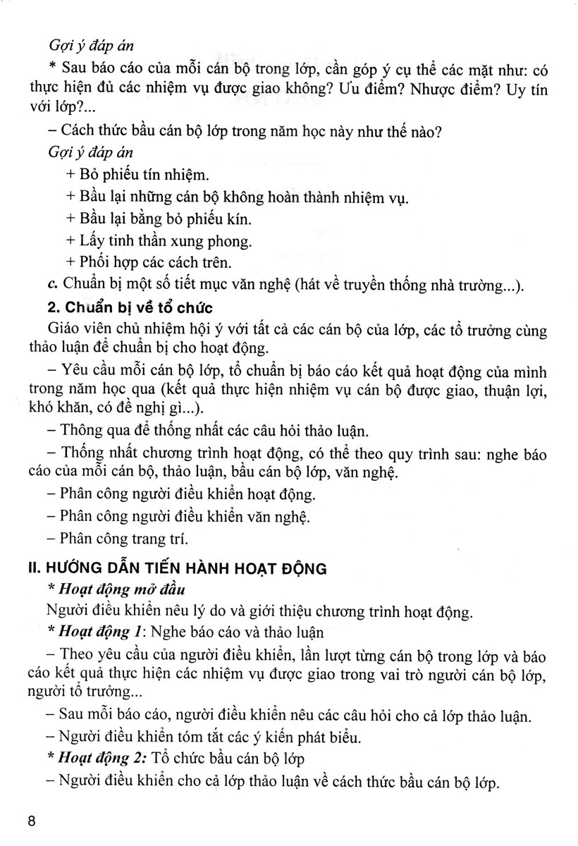 hướng dẫn thực hiện hoạt động giáo dục ngoài giờ lên lớp - lớp 8 (dùng chung cho các bộ sgk hiện hành) - Ảnh 9