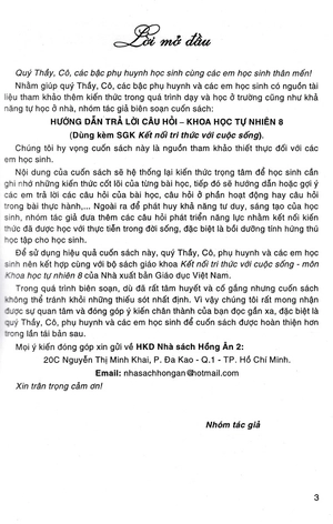 hướng dẫn trả lời câu hỏi khoa học tự nhiên 8 (bám sát sgk kết nối tri thức với cuộc sống) - Ảnh 3