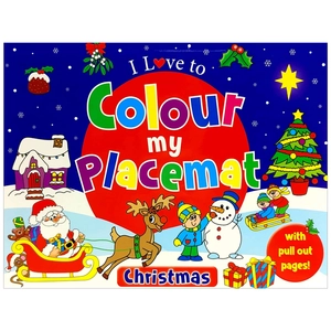 i love to colour my placemat - christmas (blue) - Ảnh 2