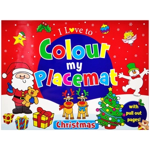 i love to colour my placemat - christmas (red) - Ảnh 2