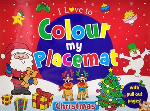i love to colour my placemat - christmas (red) - Ảnh 3