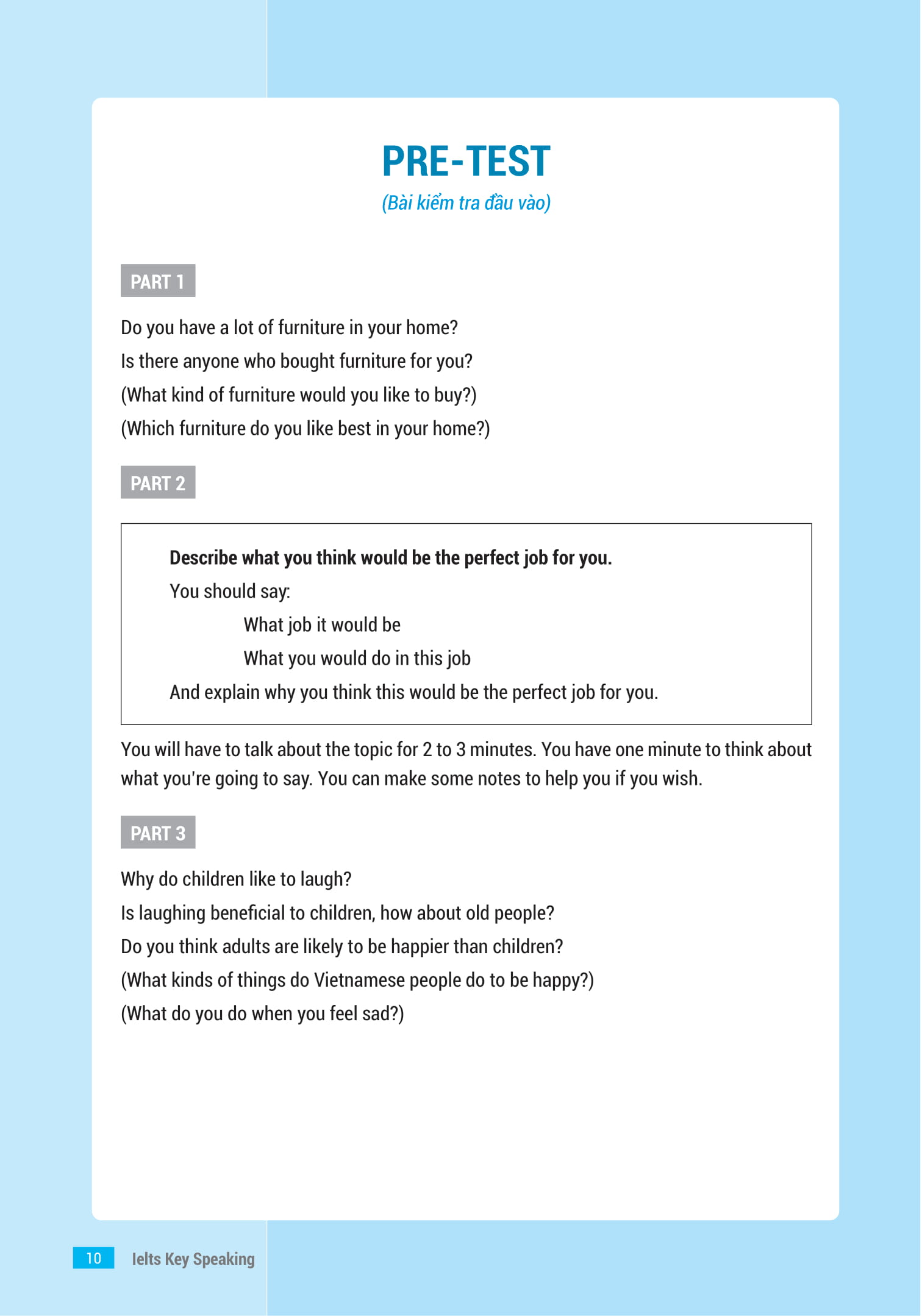 ielts key speaking - công thức học nhanh ielts - speaking part 1, 2, 3 - Ảnh 9