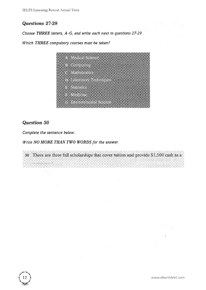 ielts listening recent actual tests - Ảnh 9