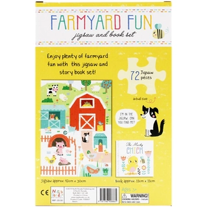 jigsaw & book set - farmyard fun - Ảnh 2