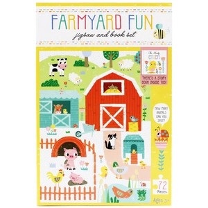 jigsaw & book set - farmyard fun - Ảnh 3