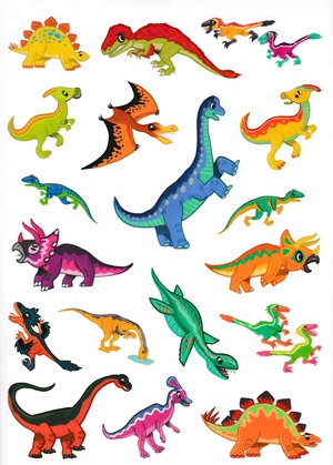 jumbo stickers for little hands - dinosaurs - vương quốc khủng long - Ảnh 5