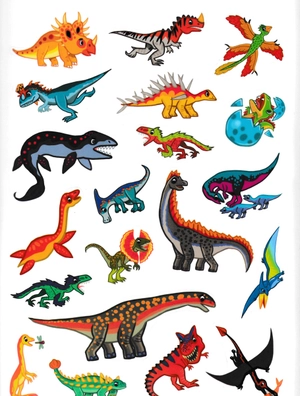jumbo stickers for little hands - dinosaurs - vương quốc khủng long - Ảnh 6