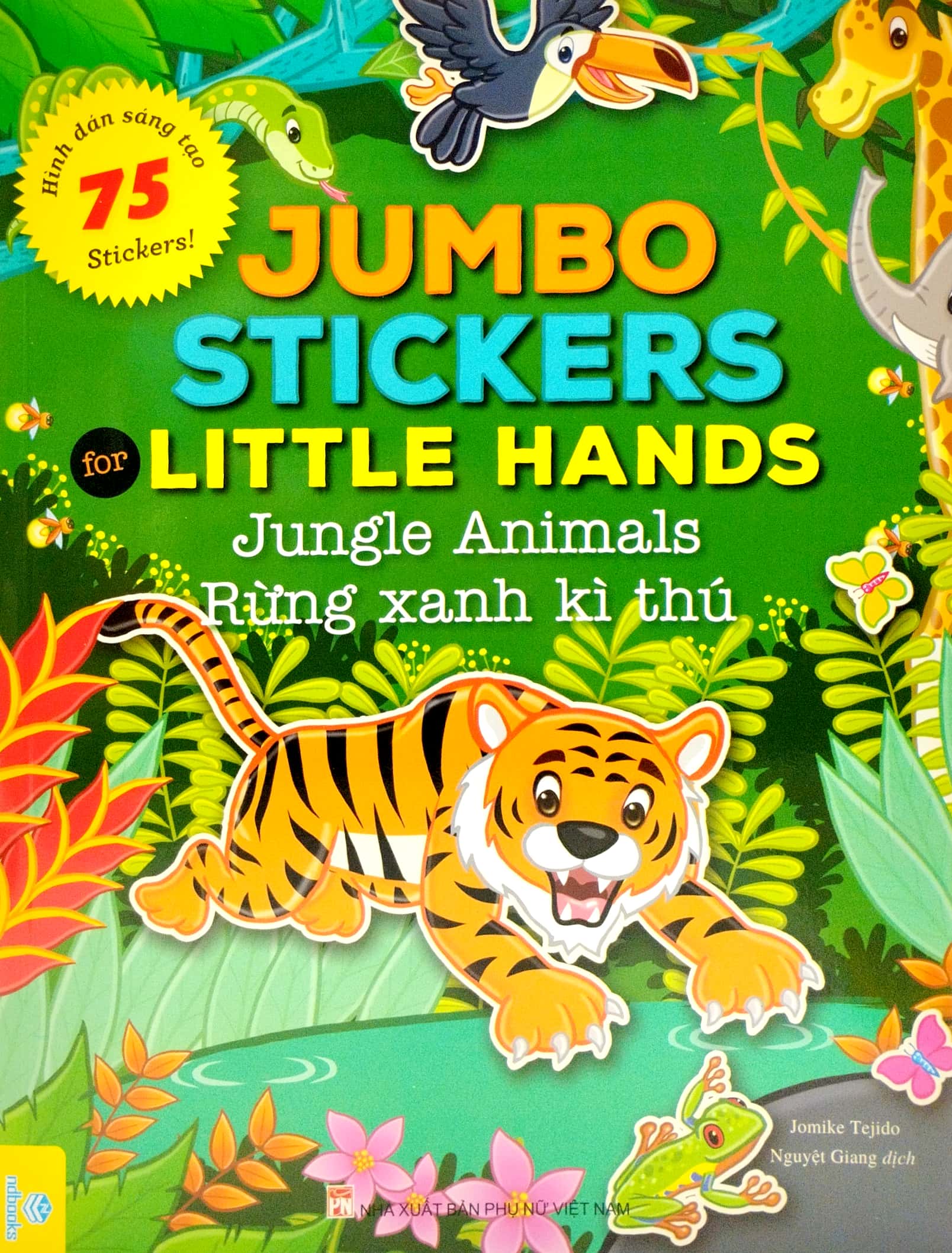 jumbo stickers for little hands - jungle animals - rừng xanh kì thú - Ảnh 2