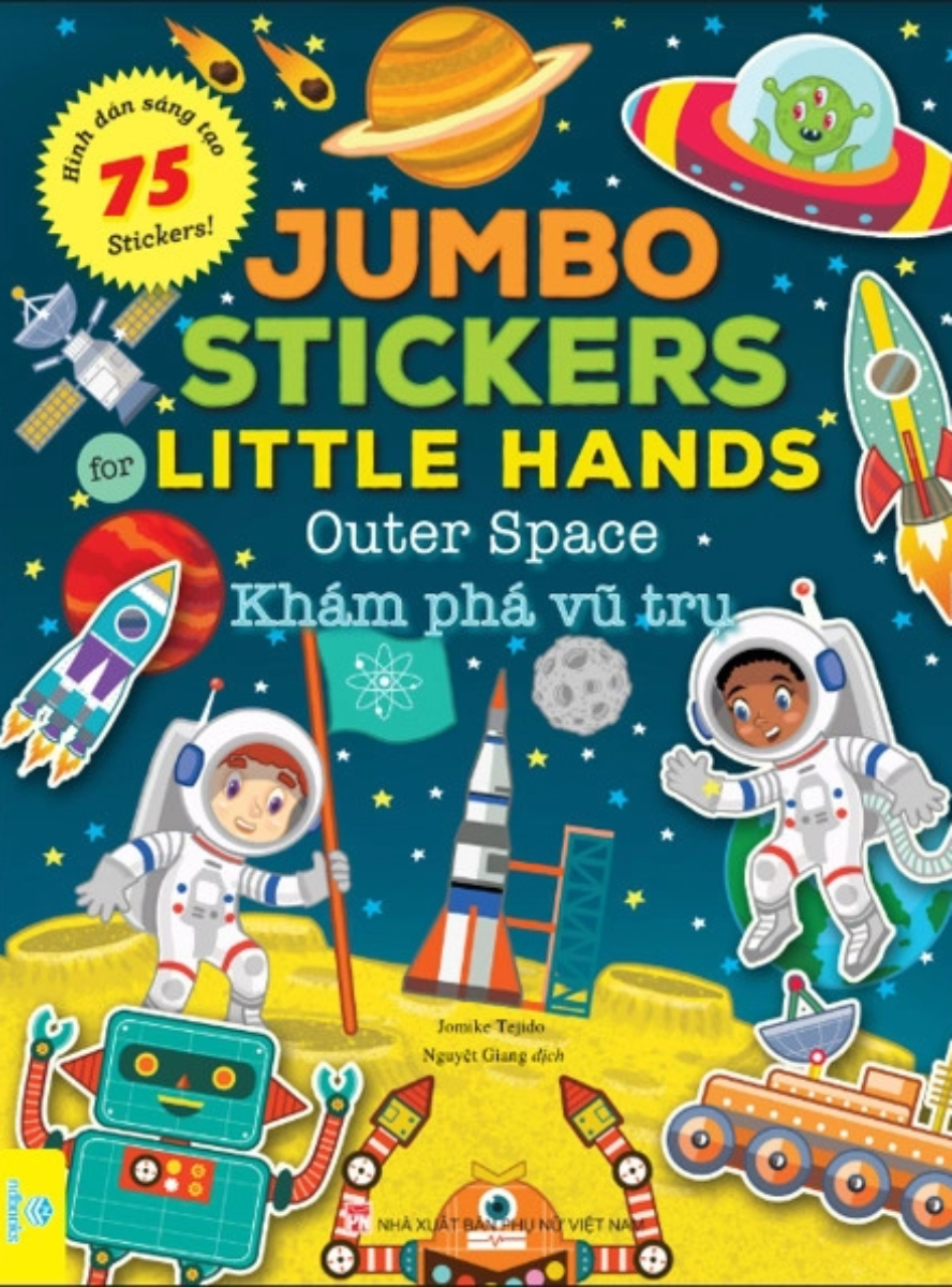 jumbo stickers for little hands - outer space - khám phá vũ trụ - Ảnh 2