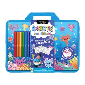 kaleidoscope colouring - axolotls and friends - colouring set with lapdesk - Ảnh 2