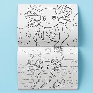 kaleidoscope colouring - axolotls and friends - colouring set with lapdesk - Ảnh 5
